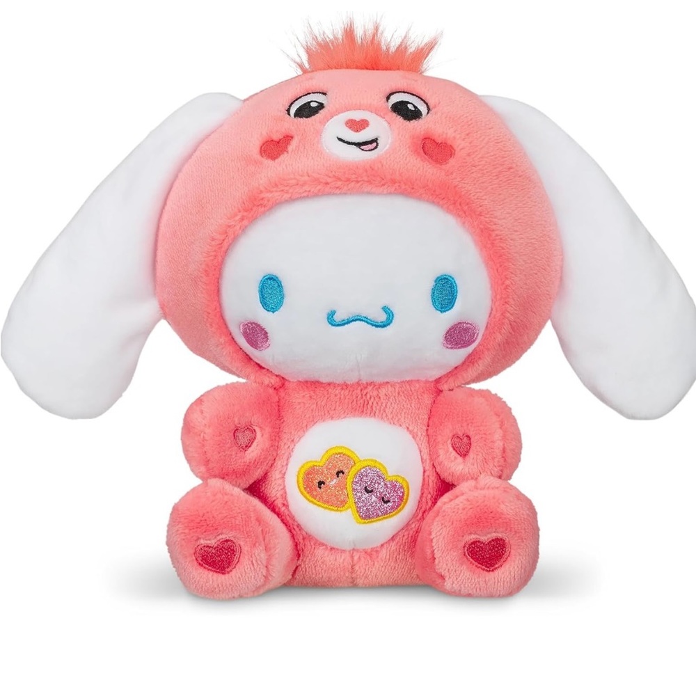 Care Bears Cinnamoroll Dressed As Love a lot  9" Fun-Size Plush. NWT